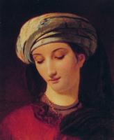 Francois-Joseph Navez - Portrait of A Woman with a Turban